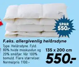 Bilka allergivenlig helårsdyne tilbud