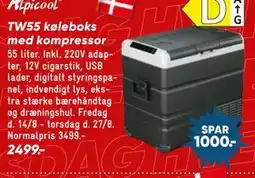 Bilka Alpicool TW55 køleboks med kompressor tilbud