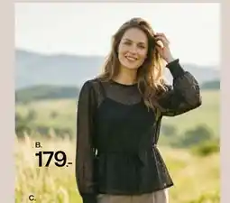 Bilka Bluse med bindebånd tilbud