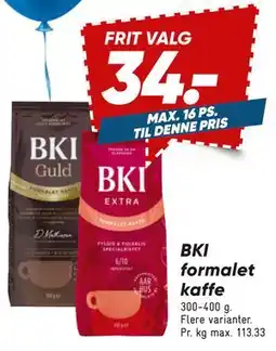 Bilka BKI formalet kaffe tilbud