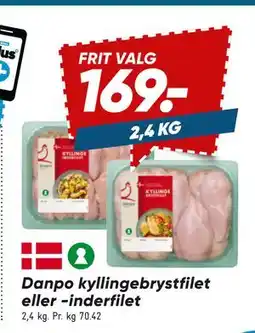 Bilka Danpo kyllingebrystfilet eller -inderfilet tilbud