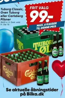 Bilka Tuborg Classic, Grøn Tuborg eller Carlsberg Pilsner tilbud
