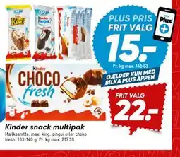 Bilka Kinder snack multipak tilbud