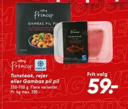 Bilka Tunsteak, rejer eller Gambas pil pil tilbud