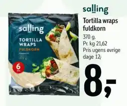 Føtex Tortilla wraps fuldkorn tilbud