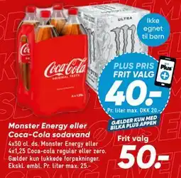 Bilka Monster Energy eller Coca-Cola sodavand tilbud