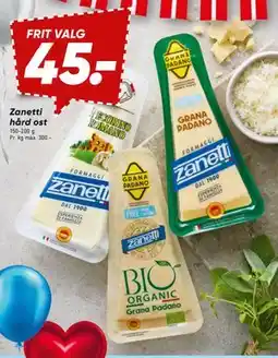Bilka Zanetti hård ost tilbud