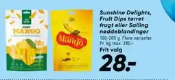 Bilka Sunshine Delights, Fruit Dips tørret frugt eller Salling nøddeblandinger tilbud