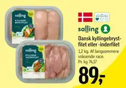 Føtex Dansk kyllingebrystfilet eller -inderfilet tilbud