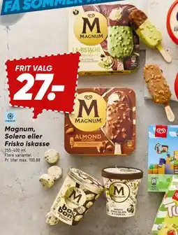 Bilka Magnum, Solero eller Frisko iskasse tilbud