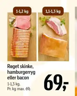Føtex Røget skinke, hamburgerryg eller bacon tilbud