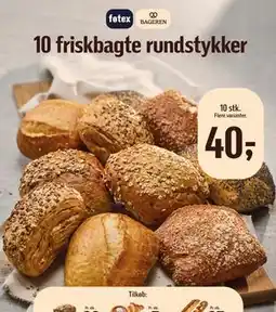 Føtex 10 friskbagte rundstykker tilbud