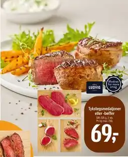 Føtex Tykstegsmedaljoner eller -bøffer tilbud