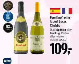Føtex Faustino 1 eller Albert Lucas Chablis tilbud