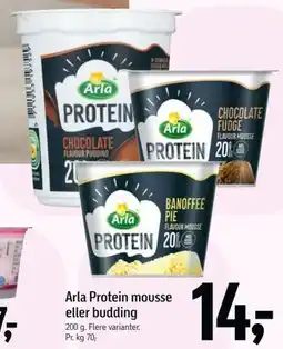 Føtex Arla Protein mousse eller budding tilbud