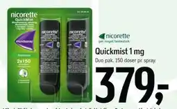 Føtex Nicorette Quickmist 1 mg tilbud