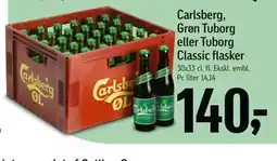 Føtex Carlsberg, Grøn Tuborg eller Tuborg Classic flasker tilbud