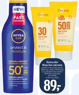 Føtex Derma eller Nivea Sun solcreme tilbud
