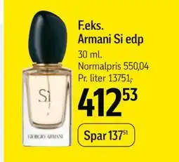 Føtex Armani Si edp tilbud