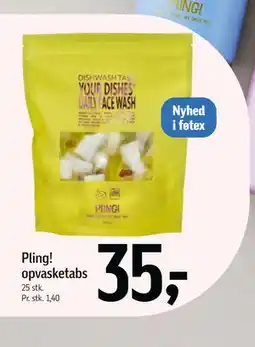 Føtex Pling! opvasketabs tilbud