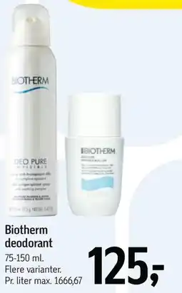 Føtex Biotherm deodorant tilbud