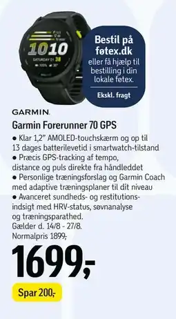 Føtex Garmin Forerunner 70 GPS tilbud
