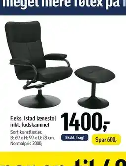 Føtex Istad lænestol inkl. fodskammel tilbud