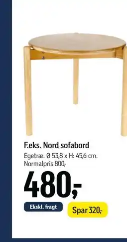 Føtex Nord sofabord tilbud