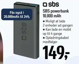 Føtex SBS powerbank 10.000 mAh tilbud