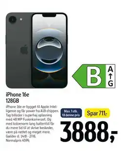 Føtex iPhone 16e 128GB tilbud