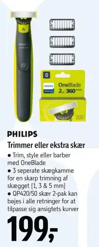 Føtex PHILIPS Trimmer eller ekstra skær tilbud