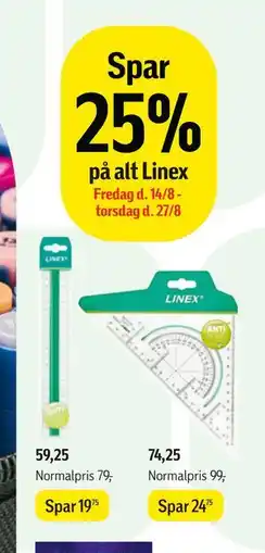 Føtex Spar 25% på alt Linex tilbud