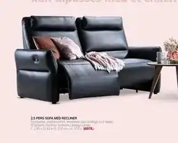 Daells Bolighus 2,5 PERS SOFA MED RECLINER tilbud