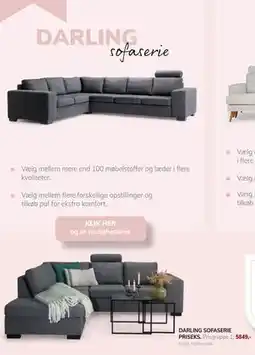 Daells Bolighus DARLING SOFASERIE tilbud