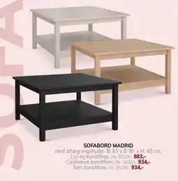 Daells Bolighus SOFABORD MADRID tilbud