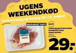 Netto Velsmag gourmetsaltet koteletter med smørrosette tilbud