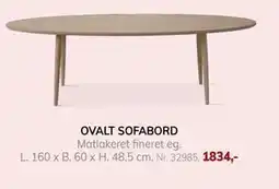 Daells Bolighus OVALT SOFABORD tilbud
