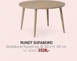 Daells Bolighus RUNDT SOFABORD tilbud