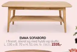 Daells Bolighus EMMA SOFABORD tilbud