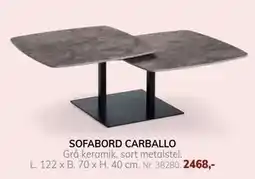 Daells Bolighus SOFABORD CARBALLO tilbud