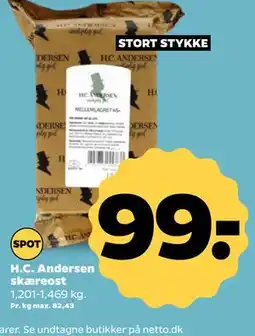 Netto H.C. Andersen skæreost tilbud