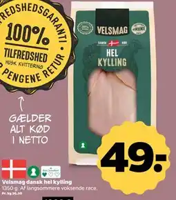Netto Velsmag dansk hel kylling tilbud