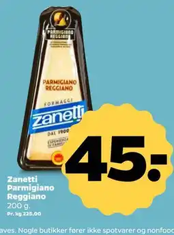 Netto Zanetti Parmigiano Reggiano tilbud
