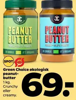 Netto Green Choice økologisk peanutbutter tilbud