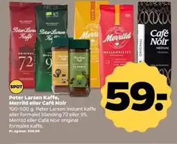 Netto Peter Larsen Kaffe, Merrild eller Café Noir tilbud