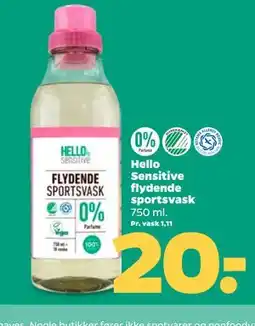 Netto Hello Sensitive flydende sportsvask tilbud