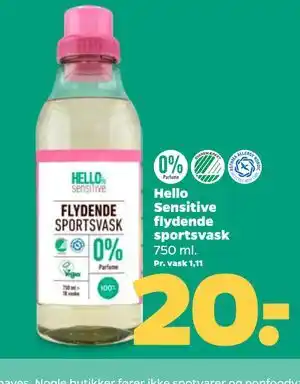 Netto Hello Sensitive flydende sportsvask tilbud
