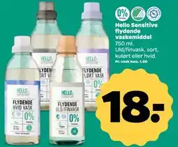 Netto Hello Sensitive flydende vaskemiddel tilbud