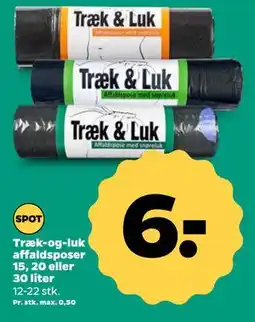 Netto Træk-og-luk affaldsposer 15, 20 eller 30 liter tilbud
