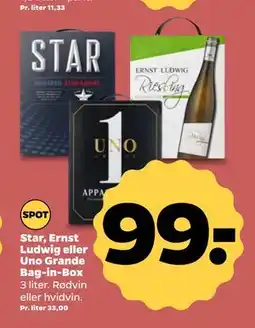 Netto Star, Ernst Ludwig eller Uno Grande Bag-in-Box tilbud